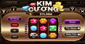 Nổ Hũ Kim Cương mô phỏng thế giới kim cương lấp lánh